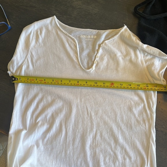 Women's White V-Neck T-Shirt - Picture 6 of 6